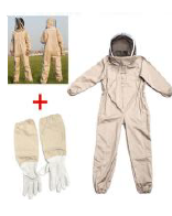 Jaket Peternak Lebah dengan penutup wajah dan sarung tangan