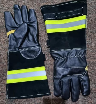 Sarung Tangan Pemadam Kebakaran Kulit Panjang (AB-ST-02)