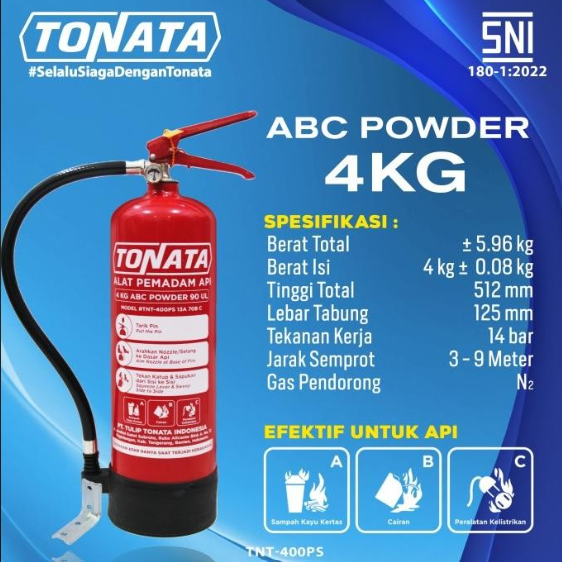 ABC Powder Fire Extinguisher 4 Kg (SNI)